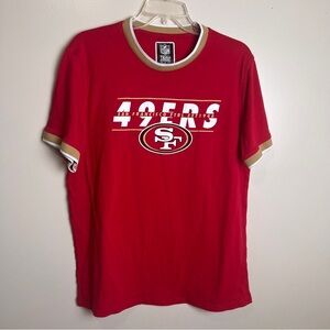 NFL San Francisco 49ers Red Tee with White and Gold Details Size L Unisex EUC